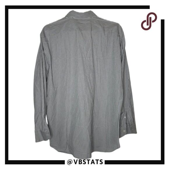 Canali/Italy Men's Gray/White/Black Plaid LS Shirt in Size 46-18 (XXL) - Picture 2 of 7